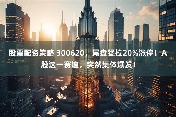 股票配资策略 300620，尾盘猛拉20%涨停！A股这一赛道，突然集体爆发！